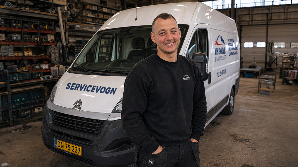 Servicevognen hos MH Smedie & Maskinservice